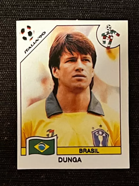 Sticker Panini World Cup Italy 90 Dunga Brasil # 203 Recup Removed