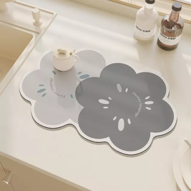 Non Slip Dish Drying Mat Absorbent Table Mat Creative Drain Pad  Home
