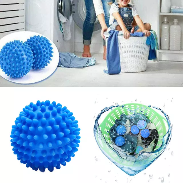 Palline asciugatrice PVC riutilizzabili blu palla per biancheria lavaggio asciugatura *