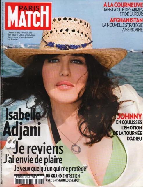 Couverture magazine Coverage Paris Match Isabelle Adjani