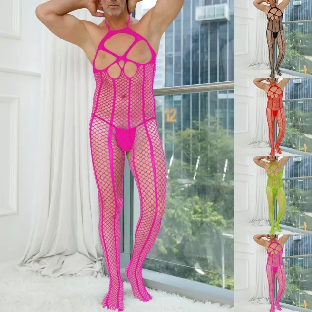 Fashion Man Pantyhose Body Body Stockings Mens Tight Jumpsuit See Through