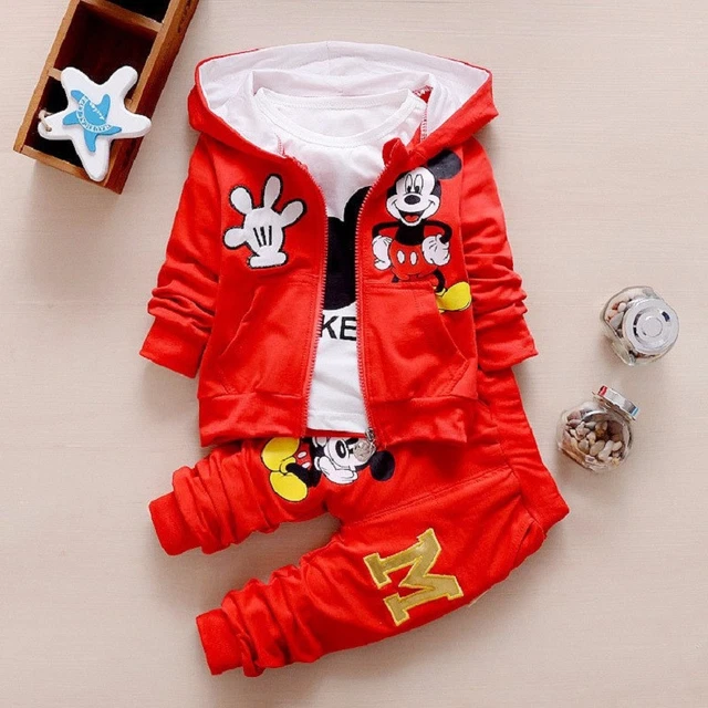 Tuta Bambino Topolino Tutina Mickey 3 Pz Set Abbigliamento Bimbi