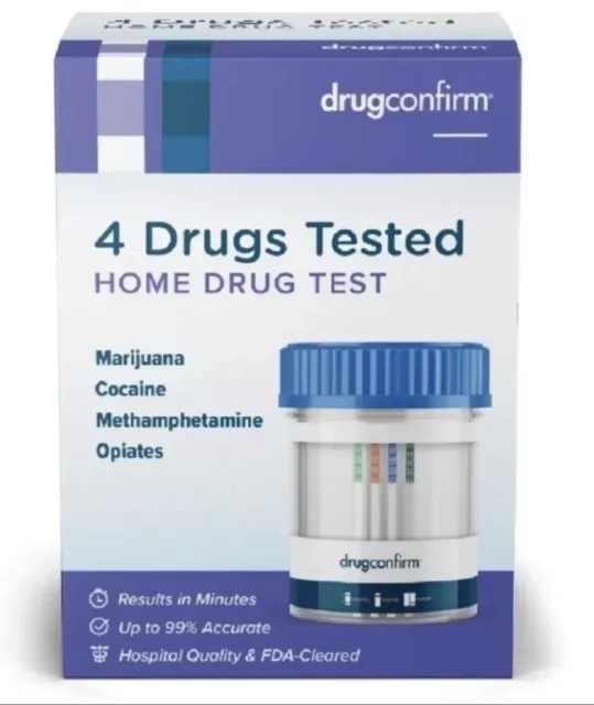 Drugconfirm 4 drogas probadas - prueba de drogas casera 99% precisa - marihuana cocaína opiáceo