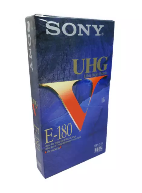 Sony UHG V Videokassette E-180 VHS 3 Stunden Leerkassette NEU & OVP