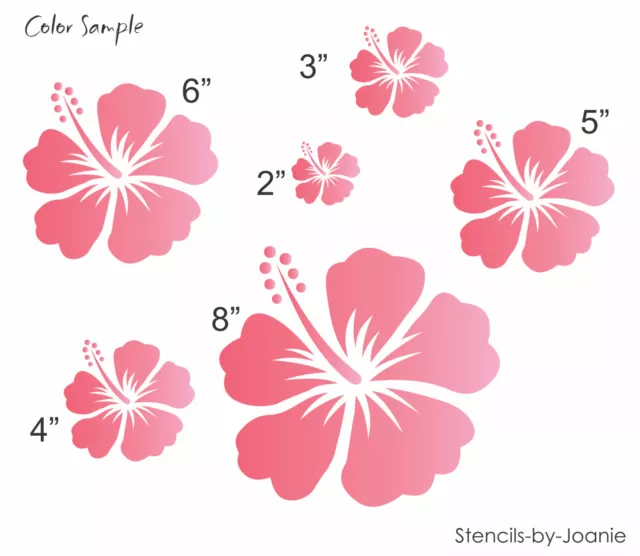 Joanie Stencil Hibiscus Tropical Flower Floral Crafts Aloha Beach DIY Art Signs