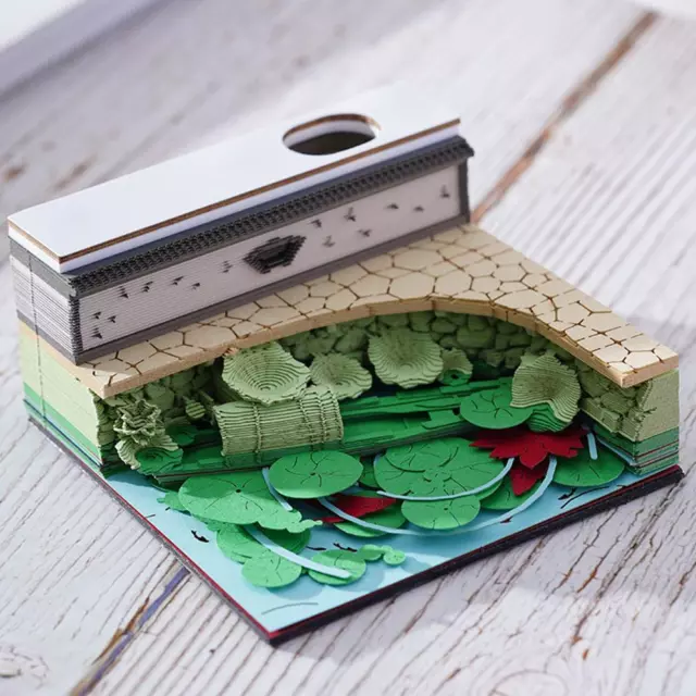 Block Memo Pad 3D Notepad Mini Mosque Model Paper Carving Notes Sticky Art❀