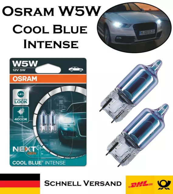 2 X OSRAM W5W, 501, T10 COOL BLUE INTENSE SIDELIGHT PARKING LIGHT BULBS  UPGRADE £8.01 - PicClick UK
