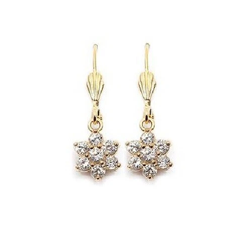 Boucles d'oreilles dormeuses fleur - Montres & Bijoux