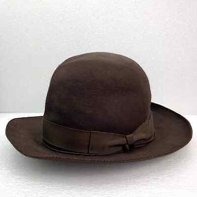 BORSALINO Alessandria Vintage Brown Felt Wool Hat - Size 7 3/8