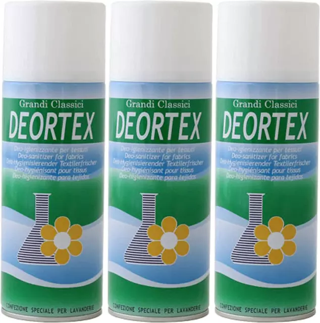 3 X RAMPI DEORTEX Deodorante Igienizzante Tessuti ambienti Antitarme 400 ml