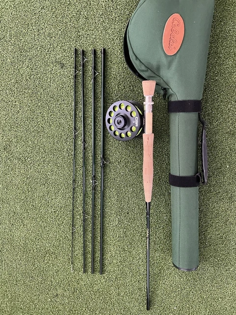 Cabela's Stowaway 9’ 8wt Travel Fly Fishing Rod W/Case & Reel Only Used Once