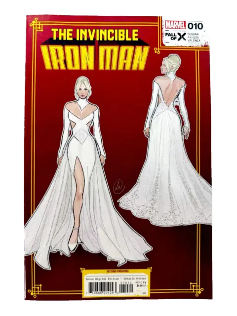 Marvel INVINCIBLE IRON MAN (2023) #10 2nd Print Emma Frost Wedding VARIANT NM