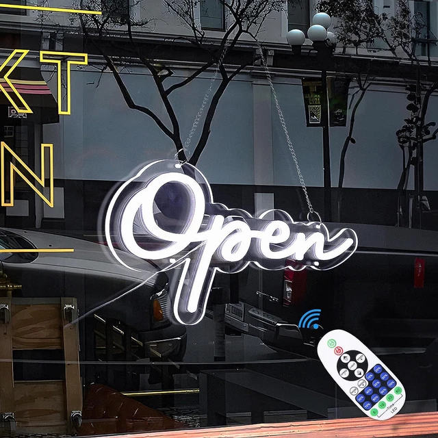Open Signs for Business, 15"X 7.3" LED Neon Open Sign with Remote ON/OFF Switch