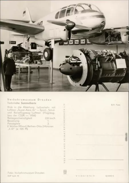 Dresden Verkehrsmuseum/Johanneum - Abteilung Luftverkehr mit Lufttaxi 1970