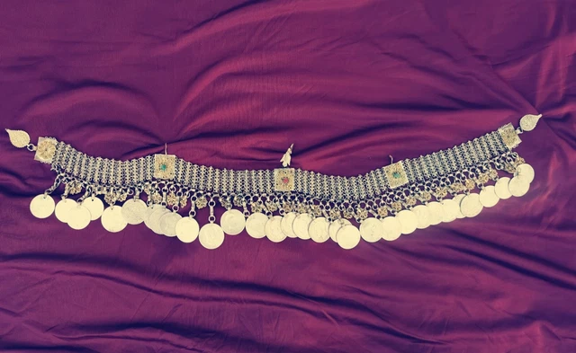 Miyak bride's jewelry, antique silver string-nizalka bride of Galichnik village