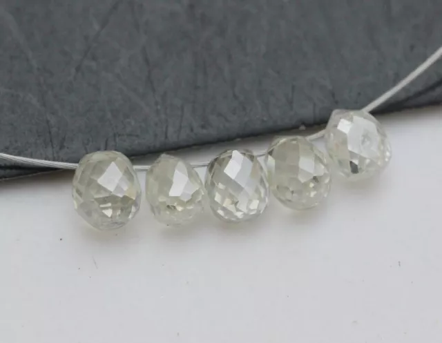 2.7x2mm-2.8x2.3mm Transparent Blanc 1 PC Naturel Brillant Diamant Larme Gouttes