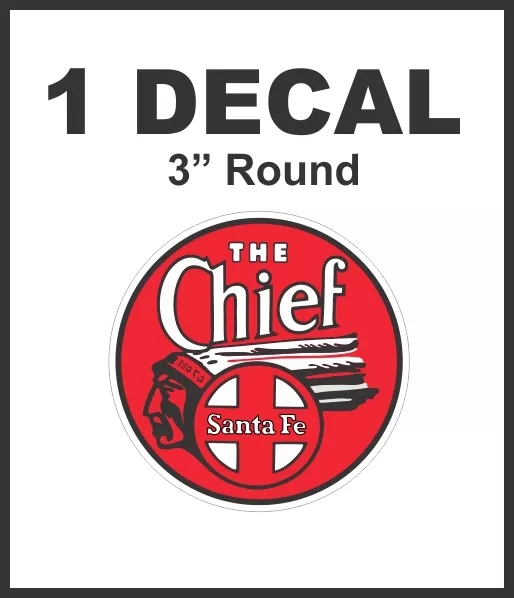 The Chief Santa Fe Railroad Rail Road Way Lines  Decal Diorama Lionel Train