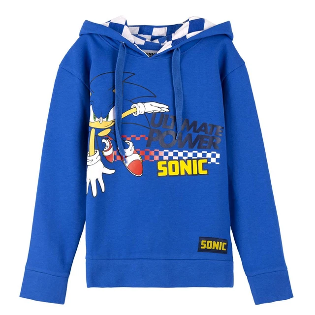 Felpa Con Cappuccio Sonic Maglia Per Bambini - 1868