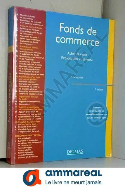 Fonds de commerce : Achat et vente, exploitation et gérance