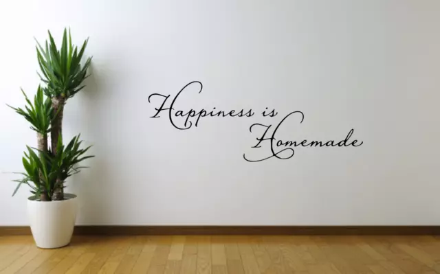 Happiness Is Homemade Quote Vinyl Wall Art Sticker Decal Home Decor Crafts Q82