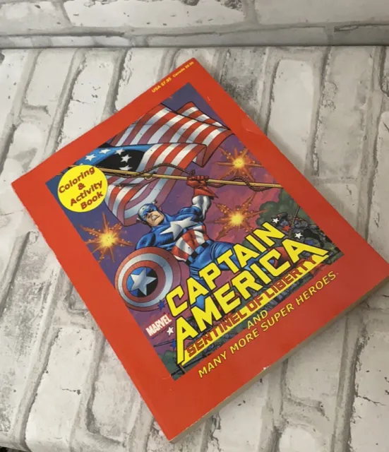 Captain America Vintage Coloring Activity Book Sentinel Liberty Avengers