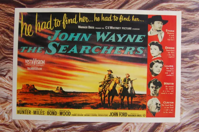 The Searchers  Lobby Card Movie Poster John Wayne #2