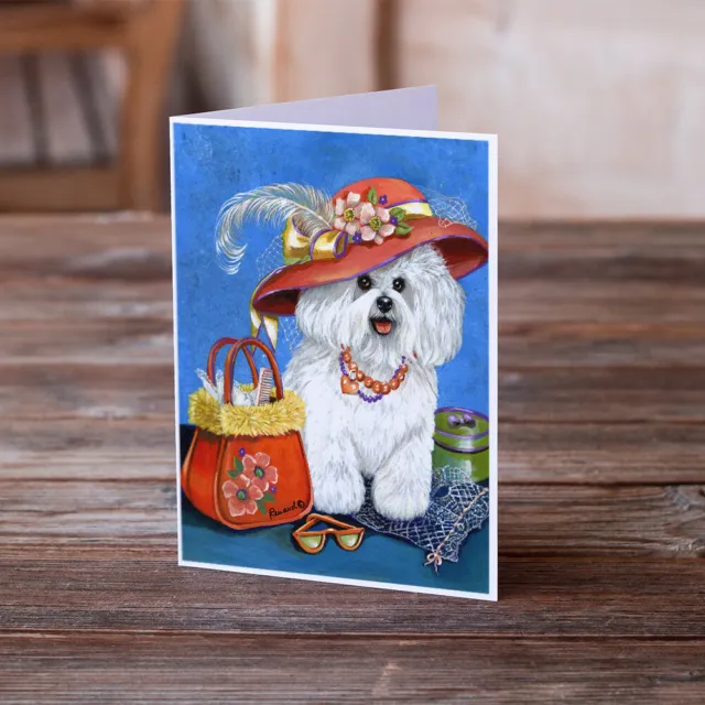 Bichon Frise Greeting Cards and Envelopes Pack of 8 PPP3023GCA7P