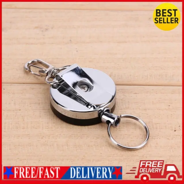 High Resilience stretching rope anti-lost burglar retractable key ring key ☘️