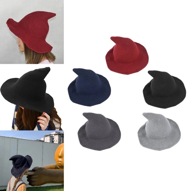 Halloween sorcière laine chapeau moderne fête tricot pêcheur Cool tenue