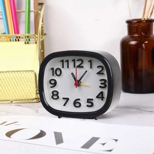 Alarm Clock Simple Student Desktop Bedside Small Silent Light Clock Night Z2B8