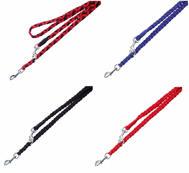 Führleine geflochten 2 m Nylon 4 Farben 2 Breiten Hundeleine Nylonleine Leine