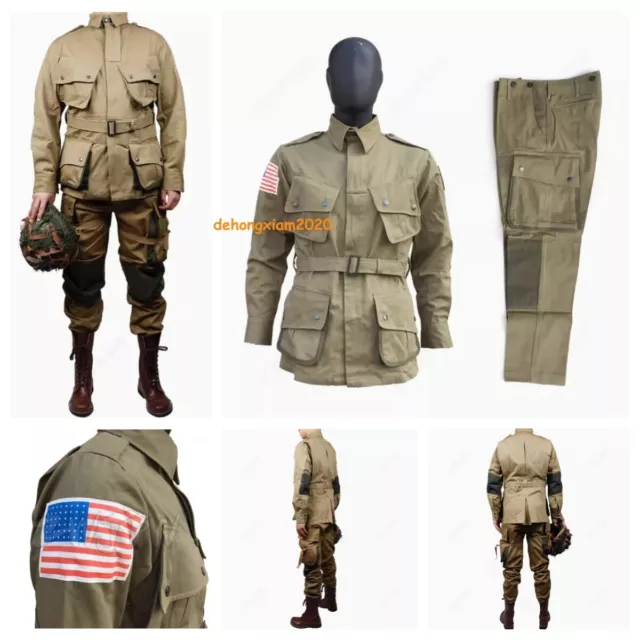 WW2 M42 10182 US Army Uniform Men's Solider Clothing Paratrooper Costume Sets