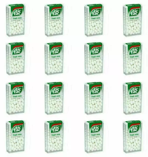 Confezione Di 48 Tic Tac Fresco Sapore Menta Caramelle, 7.2 G Ogni + Stock