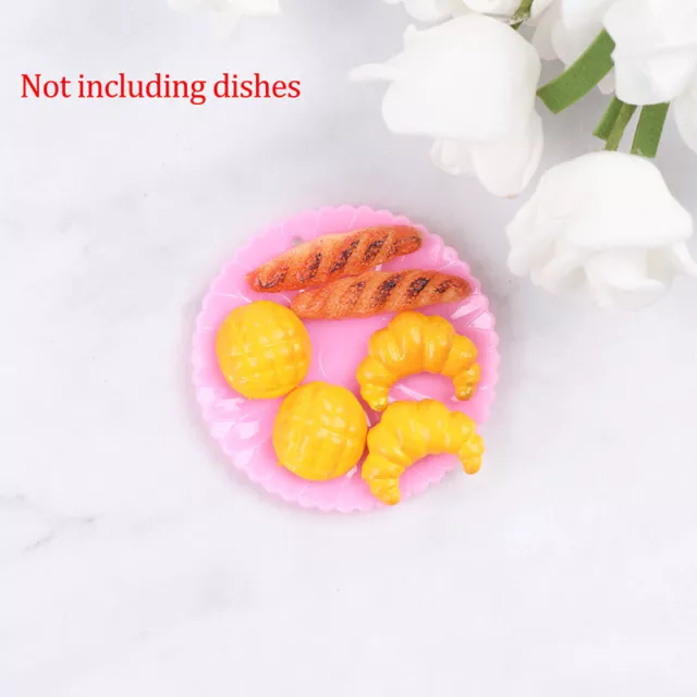6Pcs/Set Dollhouse Doll House Croissant Pineapple Bun Miniature Food KitchenBRQ