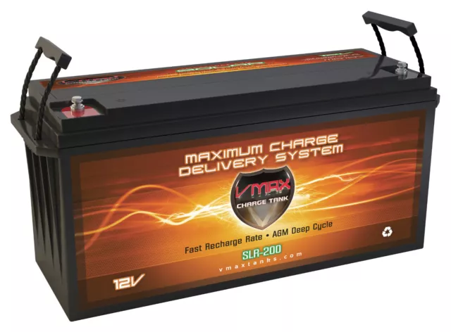 VMAX SLR200 AGM 12V 200Ah Battery for PV Solarpanel Solar Power Generator Backup