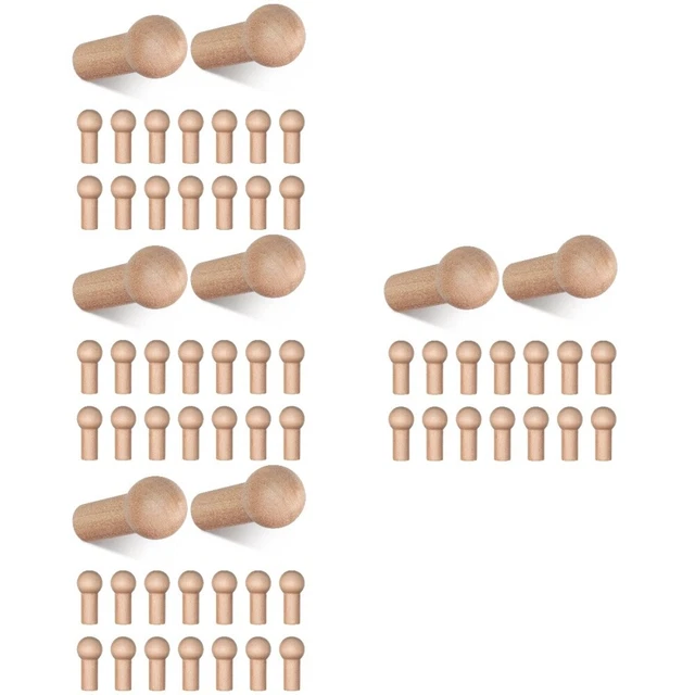 100 pcs Wood Wall Hooks Coat Rack Wall Mount Wood Peg Hooks for Wall