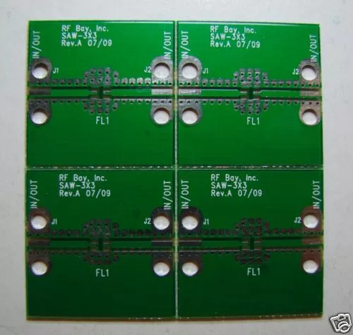 Develop PCB pour Surface Montage Scie Filtre 3x3mm, Qty.4