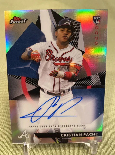 2021 Topps Finest Photo Variation Christian Pache RC On Card Auto Rookie Braves