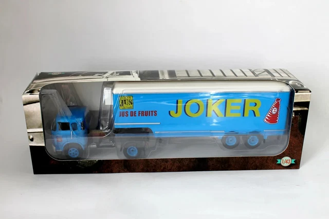 Miniature Camion BERLIET TR 12 De 1964 Avec Semi-remorque 31cm – Édition Pub JOKER – Collection IXO 1/43