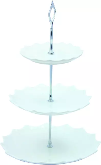 Tiered Serving Stand - 3 Tier Serving Tray - White Cupcake Stand - Serving Platt