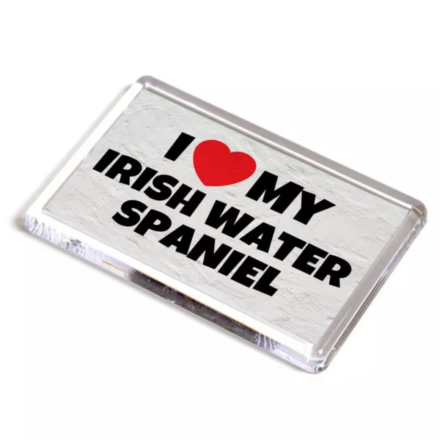 FRIDGE MAGNET - I Love My Irish Water Spaniel - Pet Dog Breed Gift