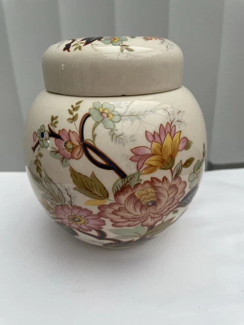 Vintage Sadler Hergestellt In England Tee Caddy Inwerglas Mit Deckel Blumendesign
