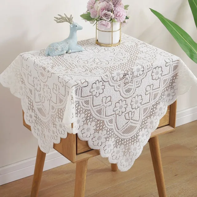 Hand Crochet Tablecloth Vintage Lace Table Cloth Cushion Cover Floral Doily 2