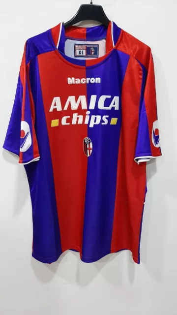 Maglia Calcio Vintage Bologna Macron Amica Chips Rossoblu