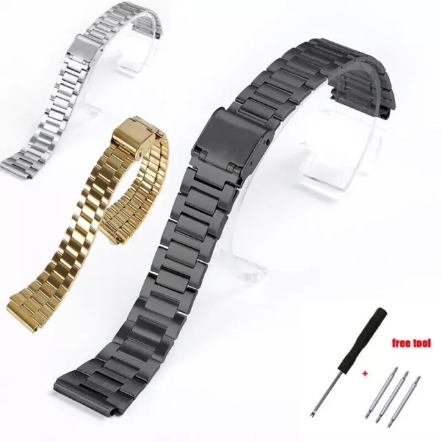 18mm For Casio F-94 F94 F94W F105W F106 F-91W A158 Stainless Steel Watch Band