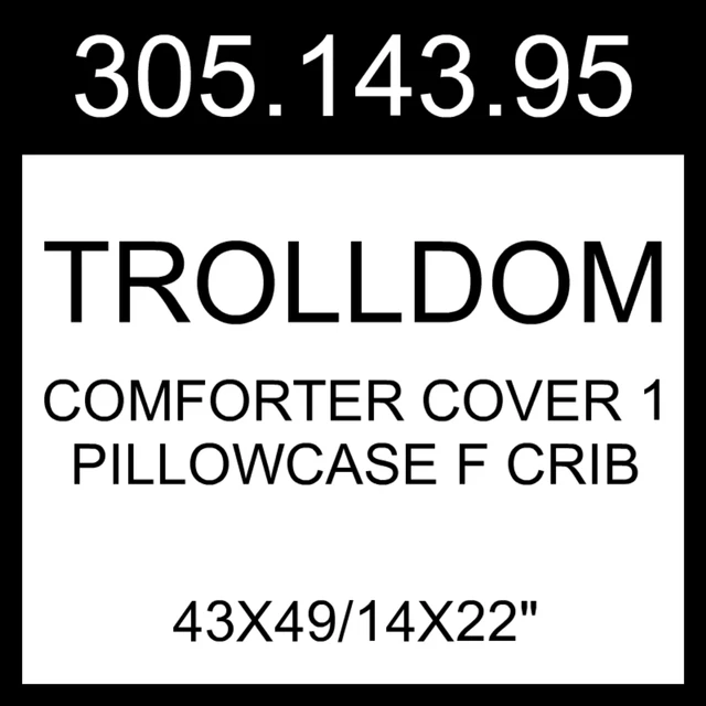 Funda edredón IKEA TROLLDOM 1 funda de almohada F cuna 305.143.95