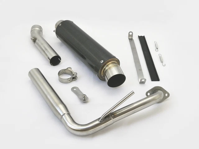 Yamaha YZF 125 2008-2013 - Sistema di scarico completo in acciaio inox/carbonio