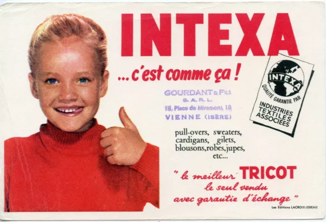 Buvard / Publicitaire / Le Meilleur Tricot // Intexa