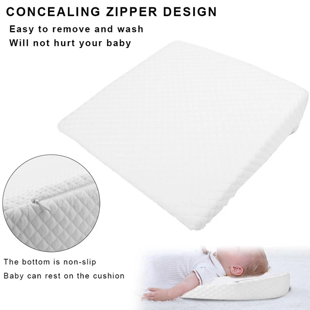 Square White Weißes Bassinet Baby Wedge Kissen Verhindern Flat Head Anti Ref Rop