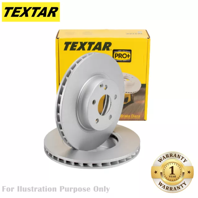 Genuine OE Front Brake Discs Pair Coated High-Carbon Vented 92279105 Textar